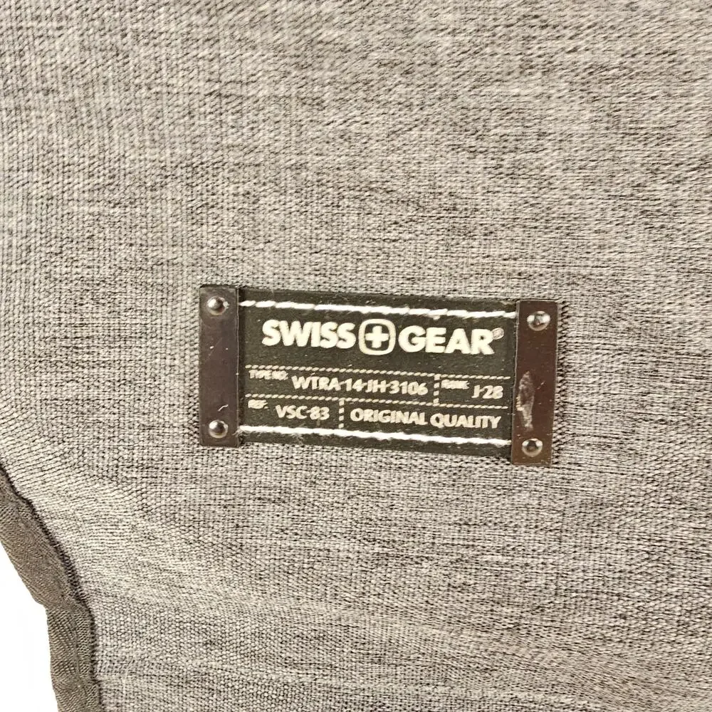 SwissGear Gray Messenger Bag Laptop Shoulder Bag Crossbody 15” Travel Work